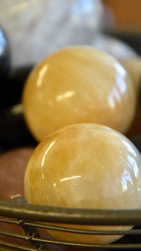 Yellow Calcite Sphere (1.5&quot;)