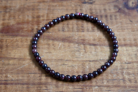 Garnet Bracelet (4mm)