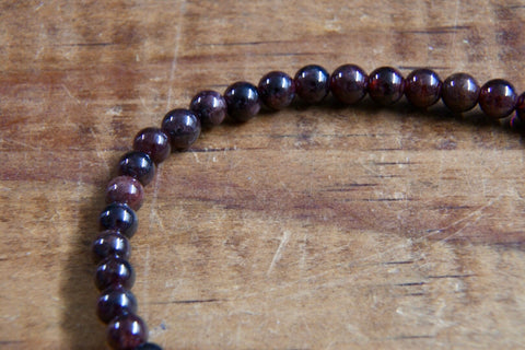 Garnet Bracelet (4mm)
