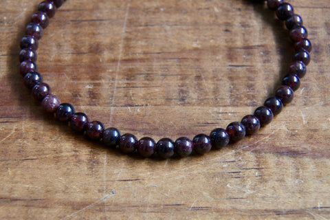 Garnet Bracelet (4mm)