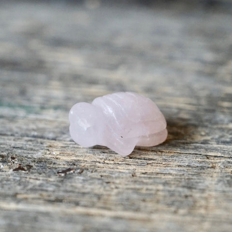 Rose Quartz Mini Turtle Pendant
