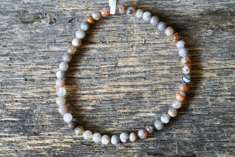 Latina Lace Agate Bracelet (4mm)
