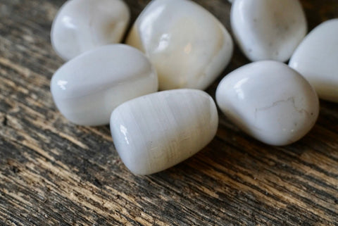 White Striped Calcite (Tumbled)