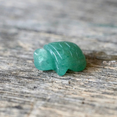 Green Aventurine Mini Turtle Pendant