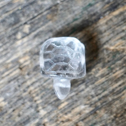 Clear Quartz Mini Turtle Pendant